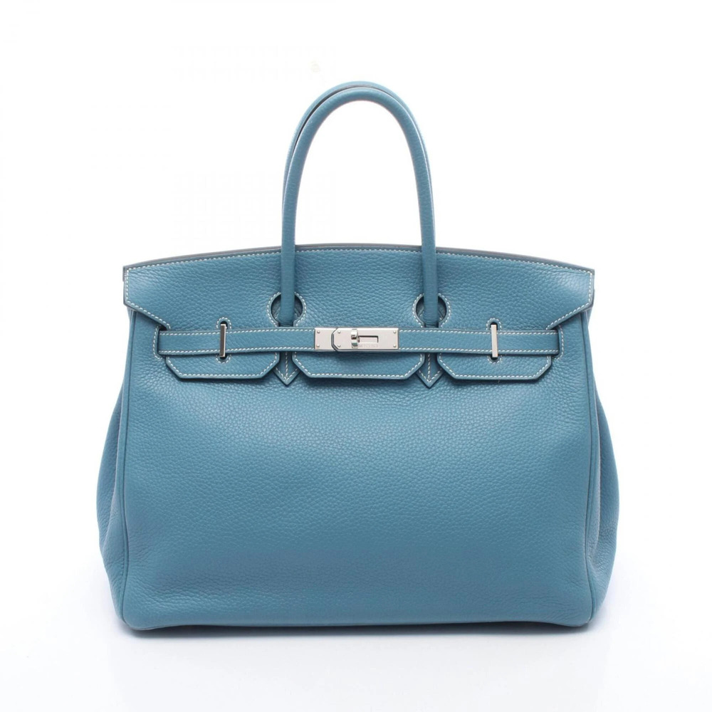 Hermes Birkin 35 Handbag, Leather, Togo Women's, Blue